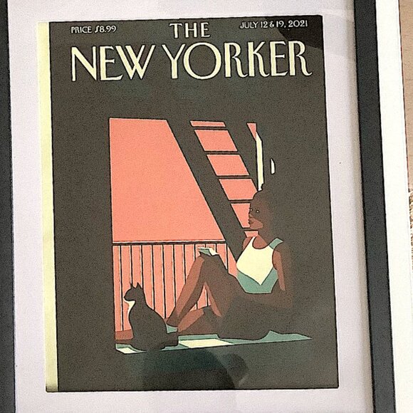 Framed The New Yorker  magazine:  July 12 , 2021, "Escape", by Malika Favre - Picture 2 of 2